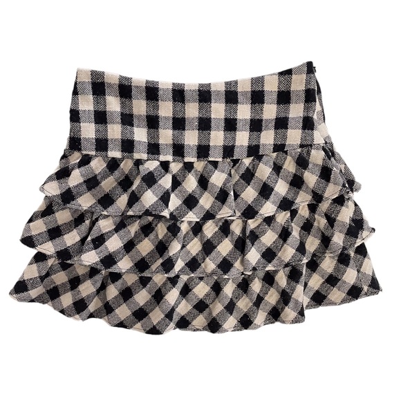 Allen B. By Allen Schwartz Dresses & Skirts - Y2K Checked Plaid Ruffle Mini skirt